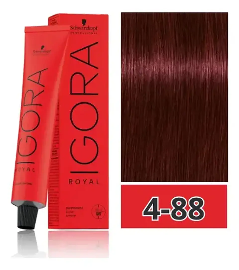 IGORA ROYAL 4-88 CASTAÑO MEDIO ROJO INTENSO 60ML  1