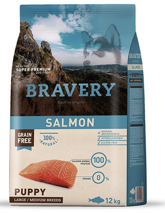 Bravery Salmon Puppy Medium Large Breed 12 KG