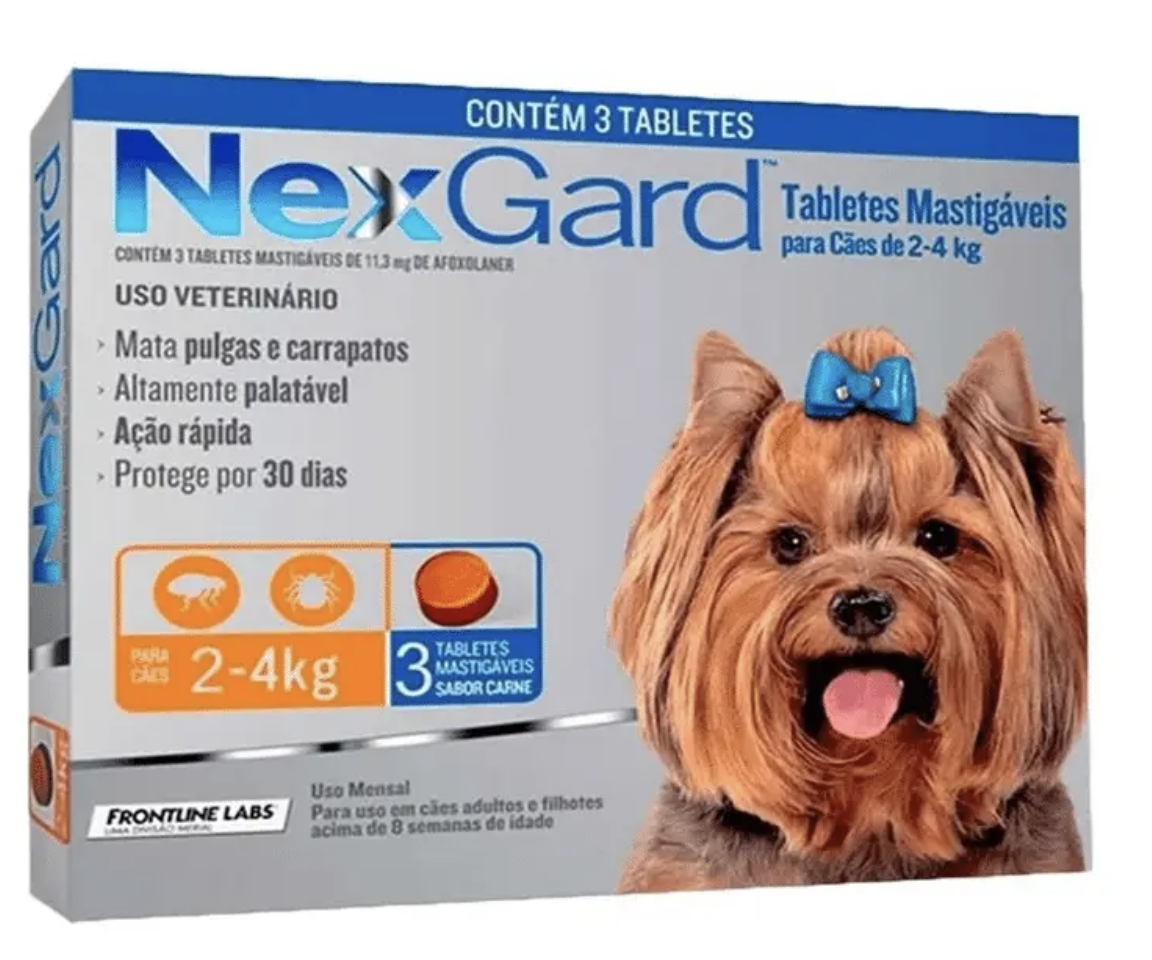 NEXGARD PERRO 02-4KG X 3 COMPRIMIDOS
