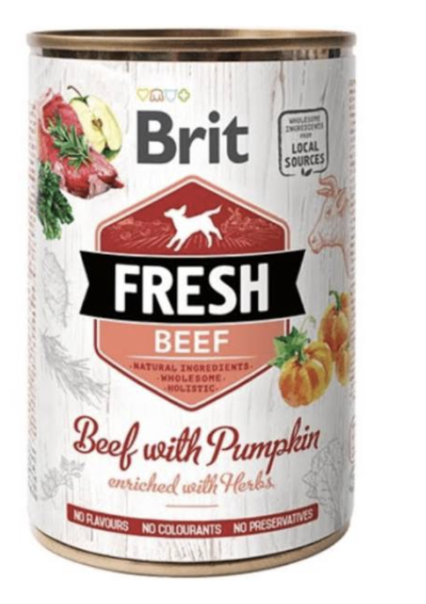 Brit Fresh Perro Lata Beef & Pumpkin