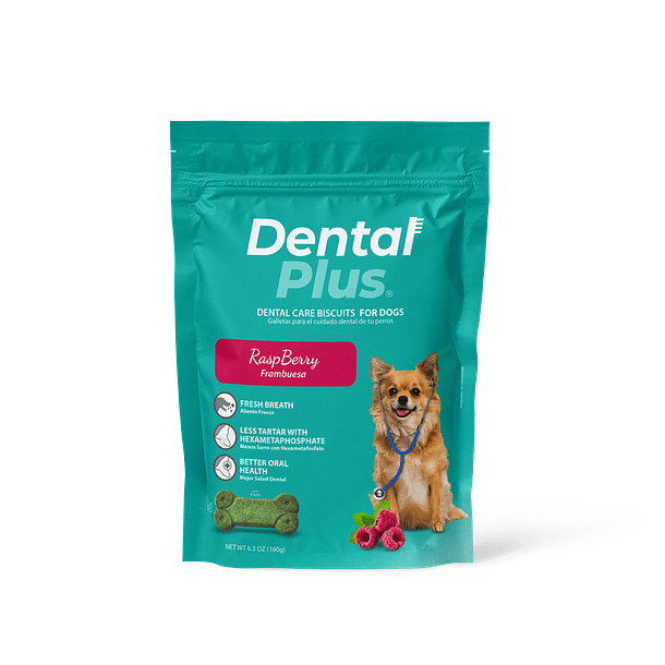 Snack Perro Galletas Dental Plus Frambuesa