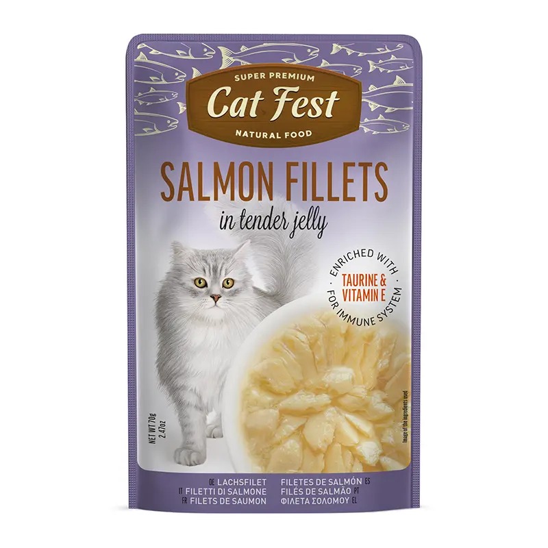 Cat Fest Salmón Fillets 70gr