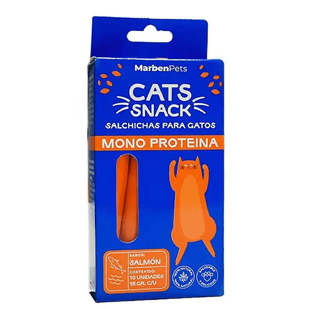 Cats Snack Gato Salchichas Monoproteicas Salmón 15gr