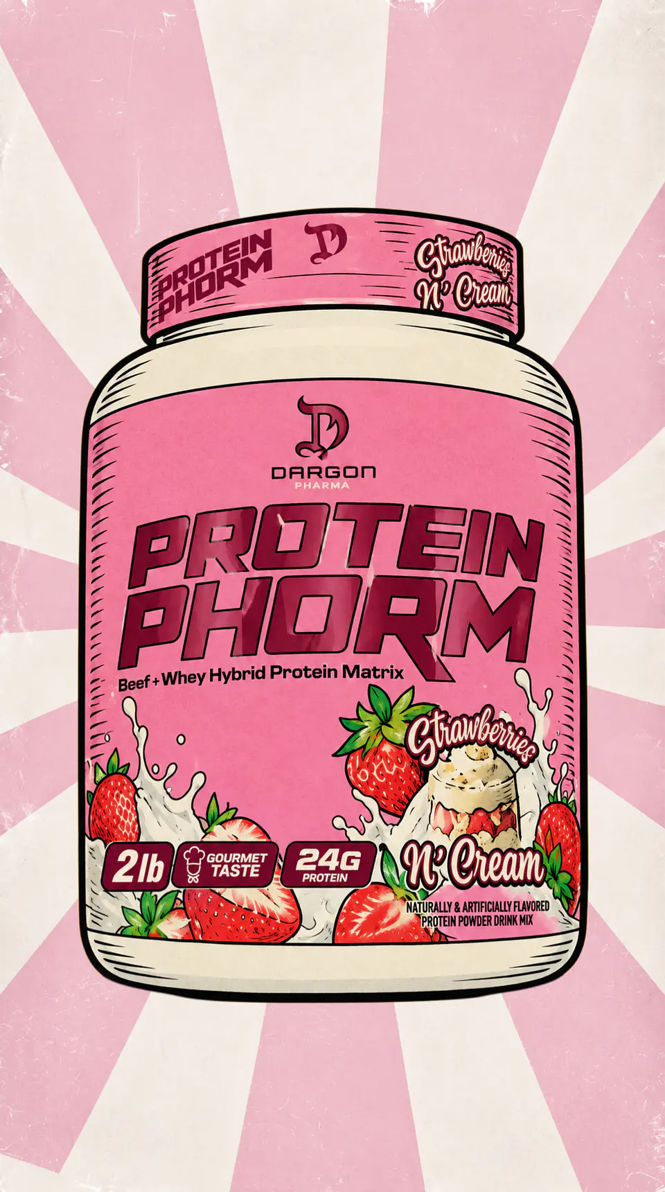 Dragon Pharma protein phorm beef + whey hybrid 2 libras 1