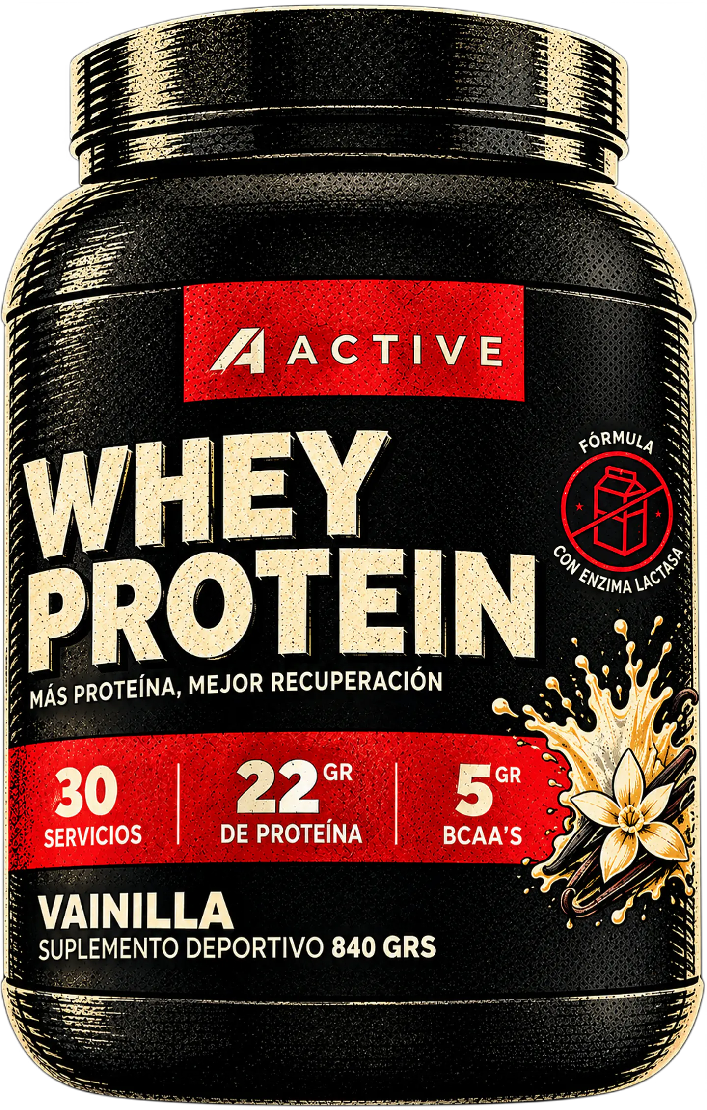 4ctive whey protein 840 gr vainilla 1