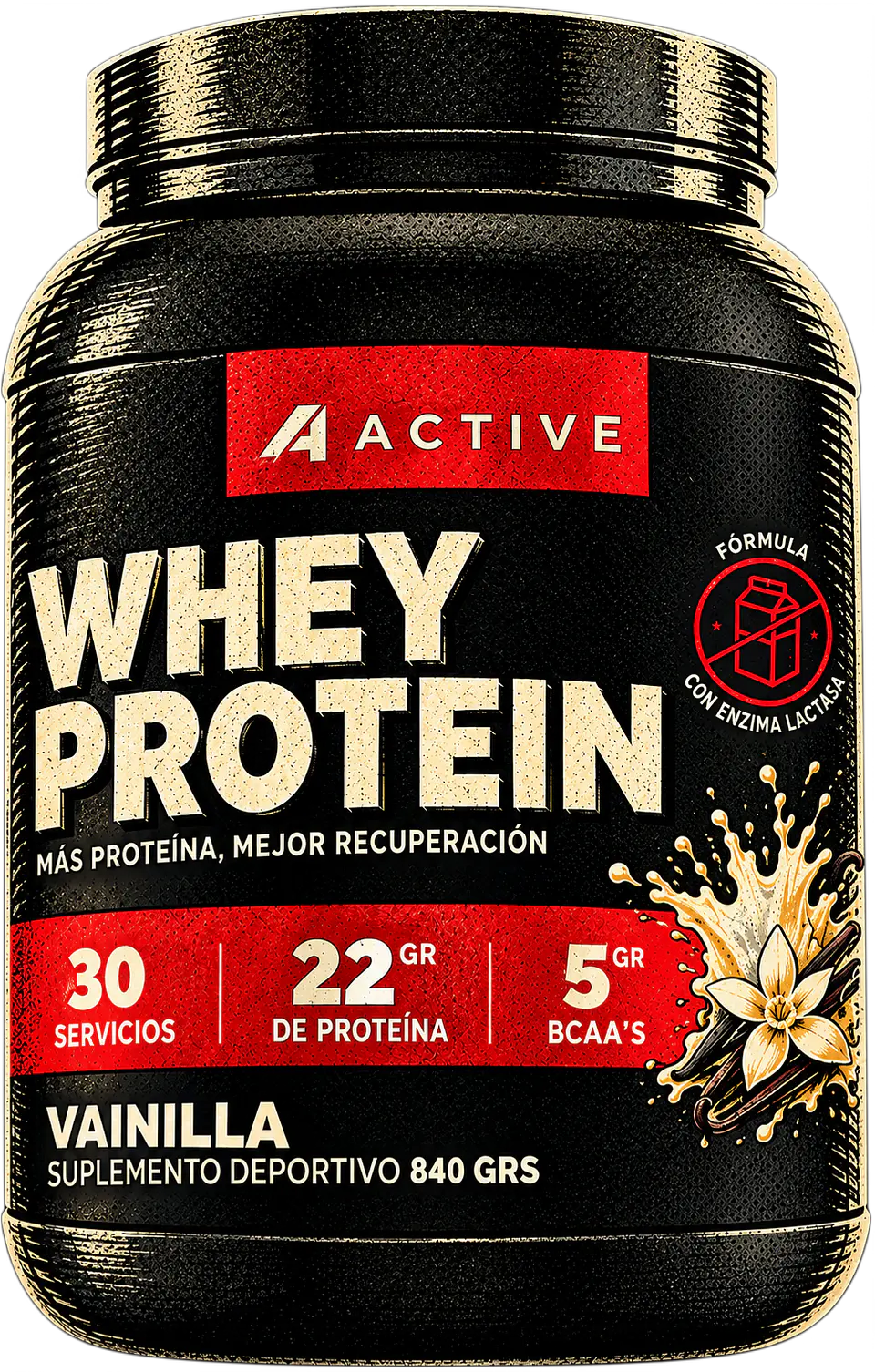 4ctive whey protein 840 gr vainilla 1