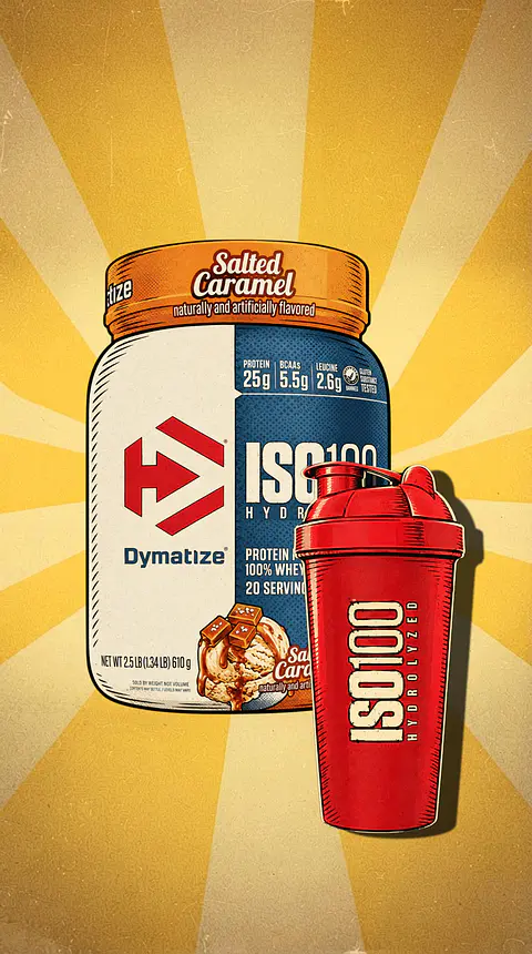Dymatize ISO 100 hidrolized 1.4 libras salted caramel + shaker 700 ml