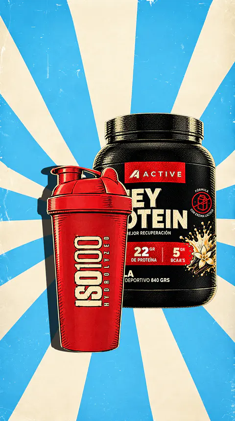 4ctive whey protein 840 gr vainilla + shaker 700 ml