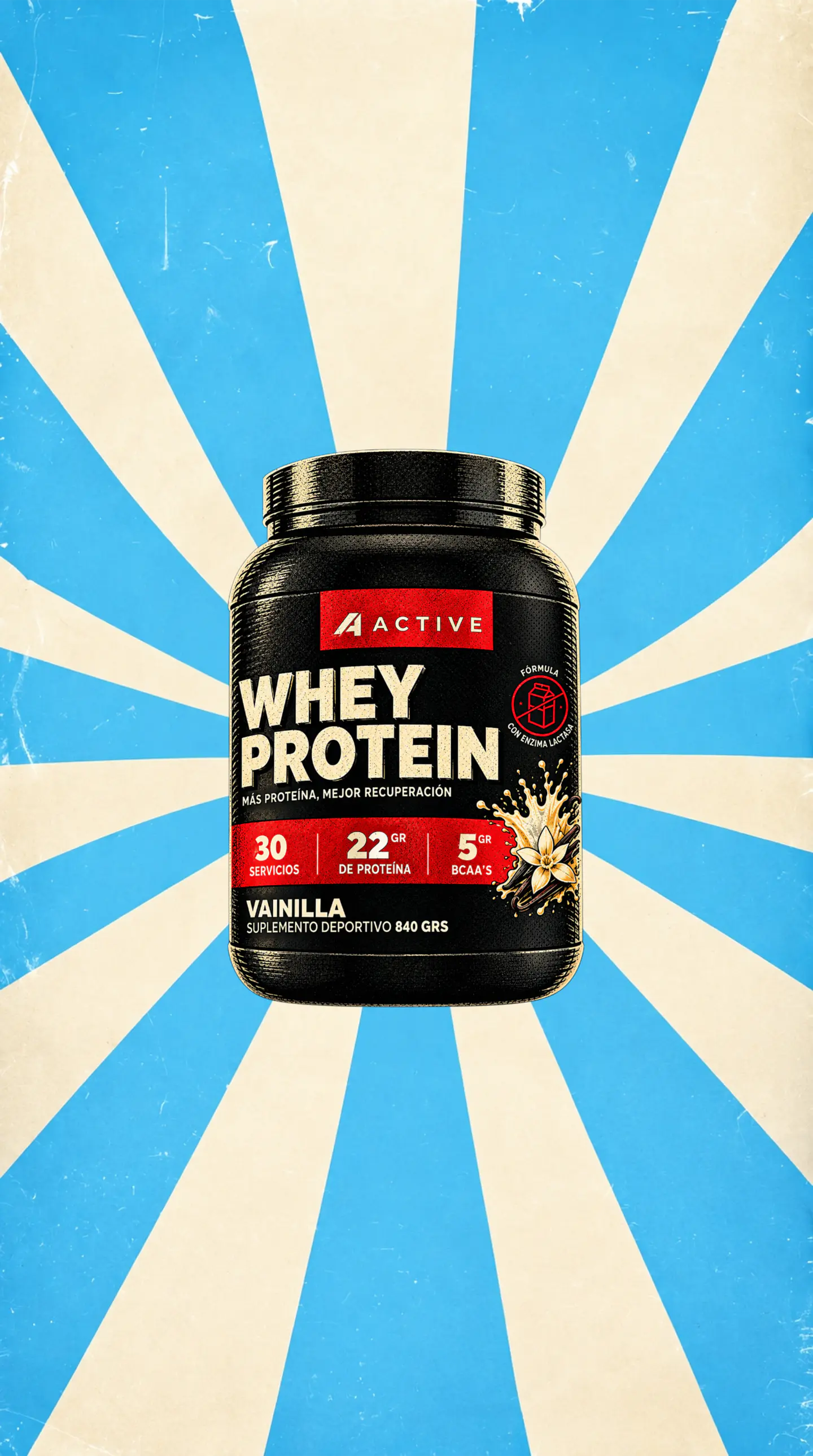 4ctive whey protein 840 gr vainilla 1