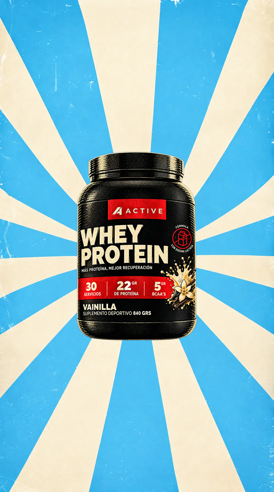 4ctive whey protein 840 gr vainilla 1