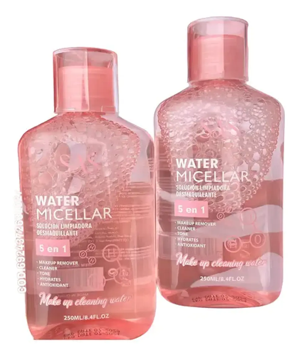 Agua Micelar Solucion Limpiadora Desmaquillante 5 En 1 Sas 4