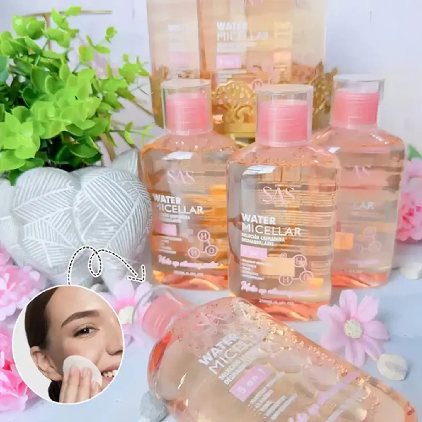 Agua Micelar Solucion Limpiadora Desmaquillante 5 En 1 Sas 5