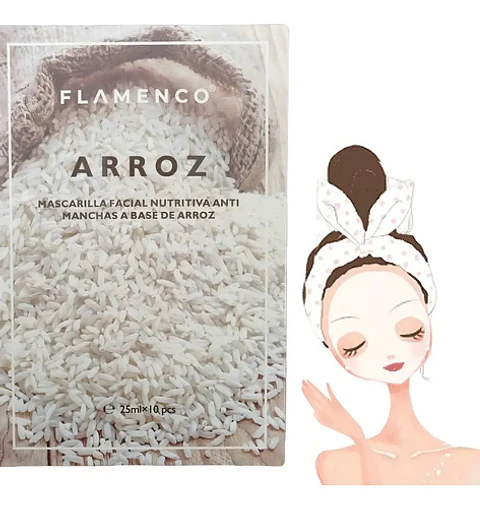 Mascarilla Facial Flamenco Arroz Piel Seca 25ml Rostro
