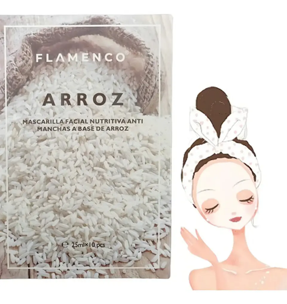 Mascarilla Facial Flamenco Arroz Piel Seca 25ml Rostro 1