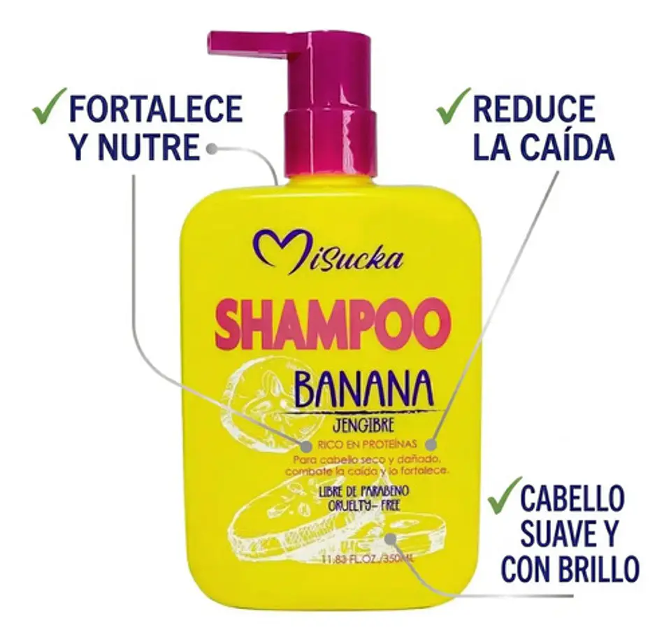 Shampoo Banana Jengibre Misucka 350 Ml 3