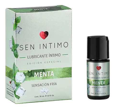 Lubricante Intimo Sabor Menta Sensación Fria Sen Intimo 30 Ml Menta Helada