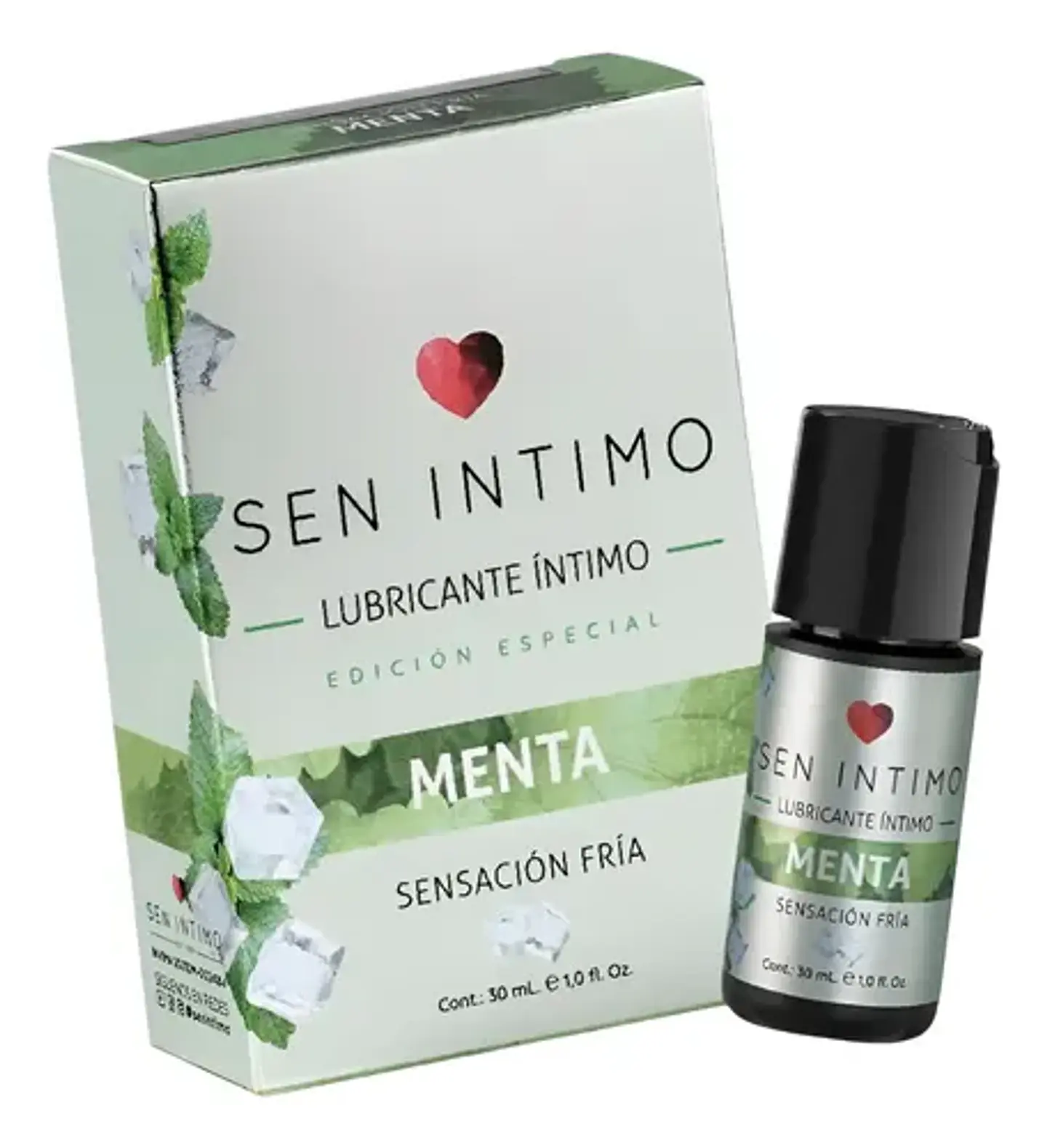 Lubricante Intimo Sabor Menta Sensación Fria Sen Intimo 30 Ml Menta Helada 4