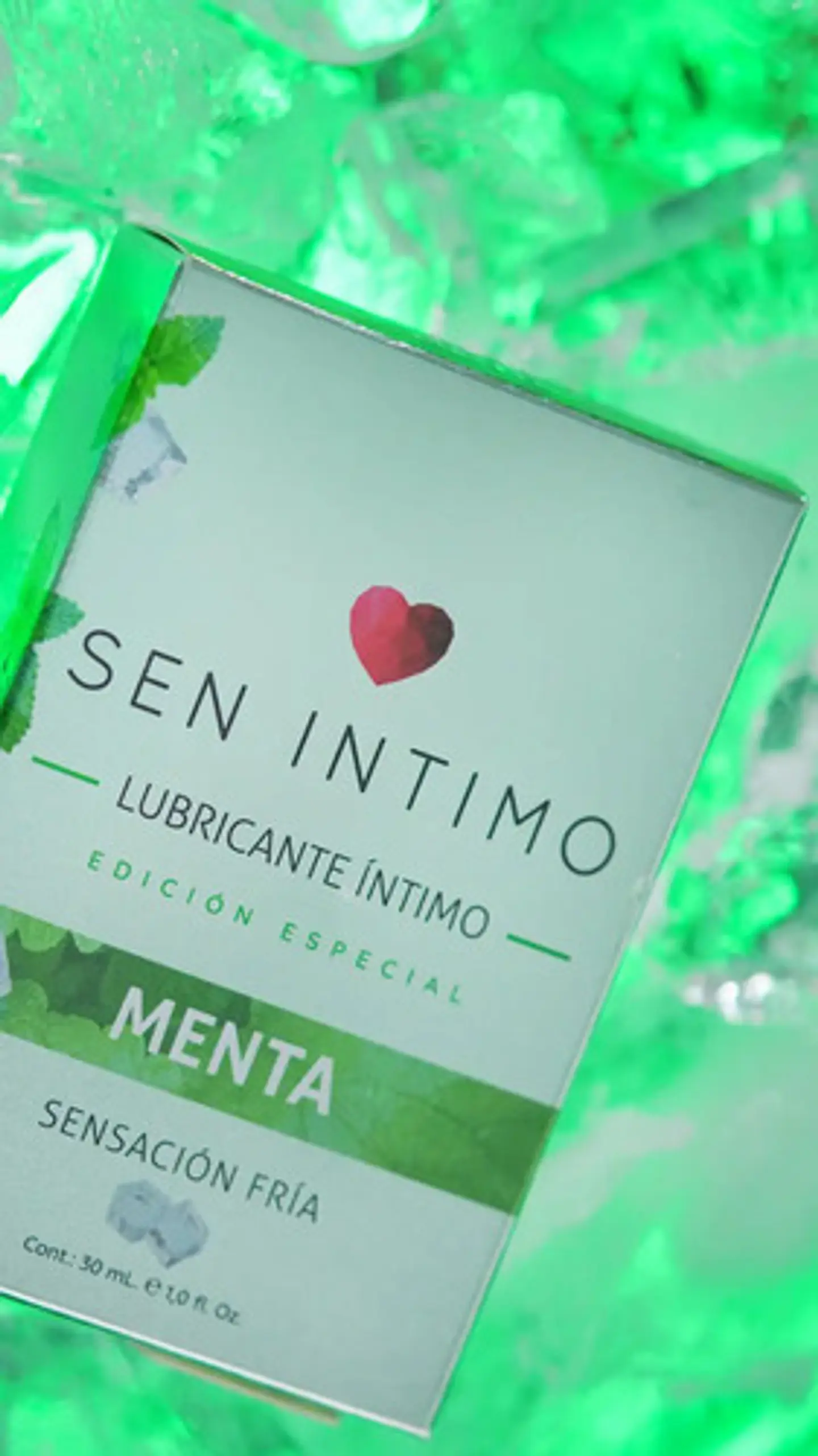 Lubricante Intimo Sabor Menta Sensación Fria Sen Intimo 30 Ml Menta Helada 8