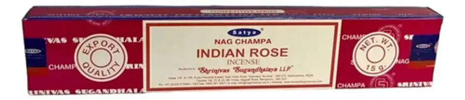 Caja De Incienso Rosa Massala Indian Rose Satya Con 12 Varillas 1
