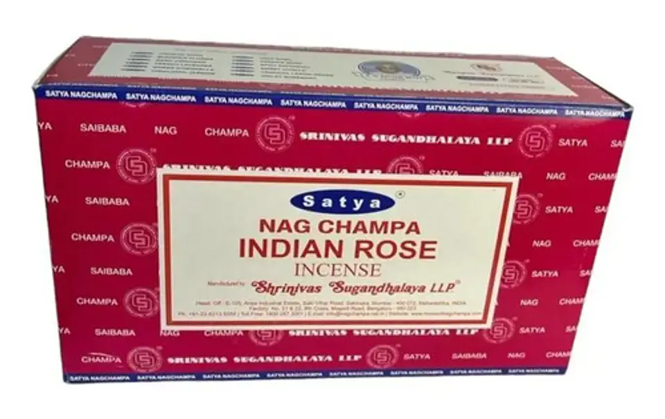 Caja De Incienso Rosa Massala Indian Rose Satya Con 12 Varillas 3