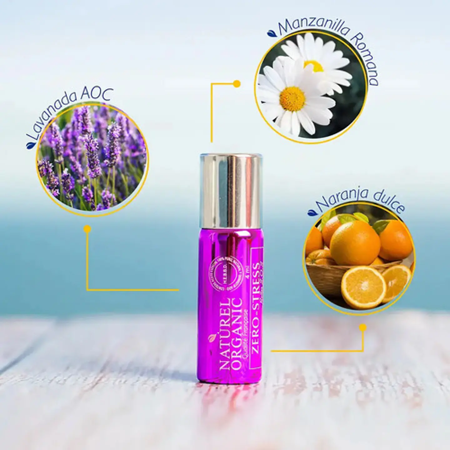 Roll On Aromaterapia Lavanda Provenza Zero Stress Relajacion Naturel Organic 4