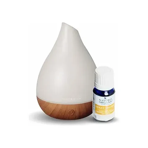 Difusor Aromaterapia Humidificador De Aire Mystic + Esencia Blanco Naturel Organic