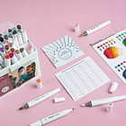 OHUHU 60 MARCADORES DE ALCOHOL + 1 BLENDER FINA&BISELADA DELGADO 5