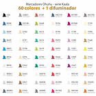 OHUHU 60 MARCADORES DE ALCOHOL + 1 BLENDER FINA&BISELADA DELGADO 9