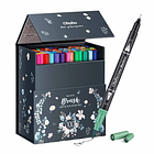 OHUHU MAUI 100 MARCADORES A BASE DE AGUA  PINCEL&FINELINER 1