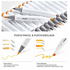 OHUHU 24 MARCADORES DE ALCOHOL + 1 BLENDER PINCEL&BISELADA 3