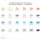 OHUHU 24 MARCADORES DE ALCOHOL + 1 BLENDER PINCEL&BISELADA 5