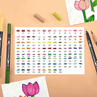 OHUHU MAUI 100 MARCADORES A BASE DE AGUA  PINCEL&FINELINER 4