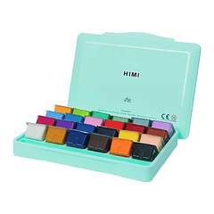 HIMI SET GOUACHE 24 COLORES / 30GR (NO INCLUYE PINCELES) VERDE