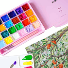 HIMI SET GOUACHE 24 COLORES / 30GR (NO INCLUYE PINCEL) ROSADO 2