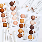 OHUHU 36 MARCADORES DE ALCOHOL TONOS PIEL + 1 BLENDER. PINCEL&FINA 4