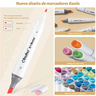 OHUHU 24 MARCADORES COLORES DE ALCOHOL + 1 BLENDER FINA&BISELADA DELGADO 5