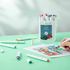 OHUHU 24 MARCADORES COLORES DE ALCOHOL + 1 BLENDER FINA&BISELADA DELGADO 8