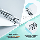 OHUHU BLOCK PARA MARCADORES CON ANILLADO EN ESPIRAL (25.4 X 19.3CM 60 HOJAS 150G) 3