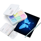 HIMI SET GOUACHE BRILLO EN LA OSCURIDAD 6 COLORES 23ML 5