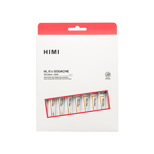 HIMI SET DE TUBO DE 18 PINTURA GOUACHE 12ML 1