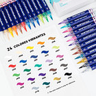 ARRTX MARCADORES DE ACCIÓN PINTURA ACRÍLICA 24 COLORES PUNTA DE PINCEL 4