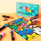 ARRTX 10 MARCADORES ACRÍLICOS JUMBO DE 15 MM 5