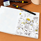 ARRTX MARCADORES ACRÍLICOS DE DOBLE PUNTA PINCEL & FINA 32 COLORES 6