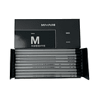 LÁPIZ DE CARBÓN MIYA SERIE M 10 UNDS MEDIO DURO 3