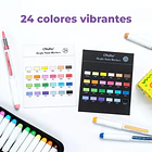 OHUHU 24 MARCADORES ACRÍLICOS PUNTA PINCEL 2