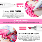 OHUHU 60 MARCADORES BASE ALCOHOL MINI PINCEL Y BISELADA FINA 3