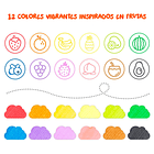 OHUHU STAMPER MARCADORES LAVABLES PARA NIÑOS 12 COLORES A BASE DE AGUA SELLO DE DOBLE PUNTA 5