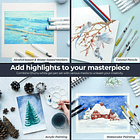 OHUHU GOLD SILVER WHITE GEL PENS 12 PACK 6