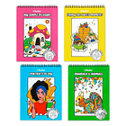 OHUHU SET 4 LIBROS PARA COLOREAR DOBLE CARA ANTI-SANGRADO 1