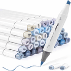 OHUHU 36 MARCADORES DE ALCOHOL GRISES + 1 BLENDER PINCEL BISELADA 1